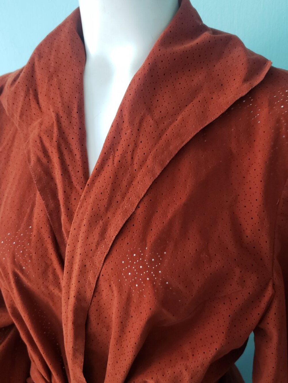 Vintage 70s Sample Deadstock two piece orange Boho disco Lounge suit set RETRO - Picture 6 of 13